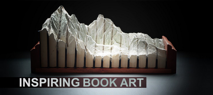 Today I want to share with you the fantastic work of Guy Laramée and incredible series of carved book landscapes and structures.