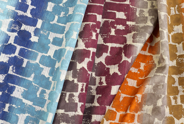 This fabric is 100% made of polyester, comes in various color schemes and it has an urban vintage feel to it.