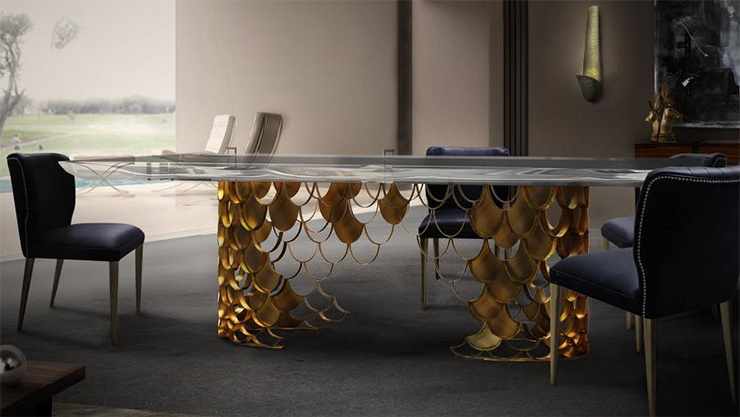 Koi dining table by Brabbu