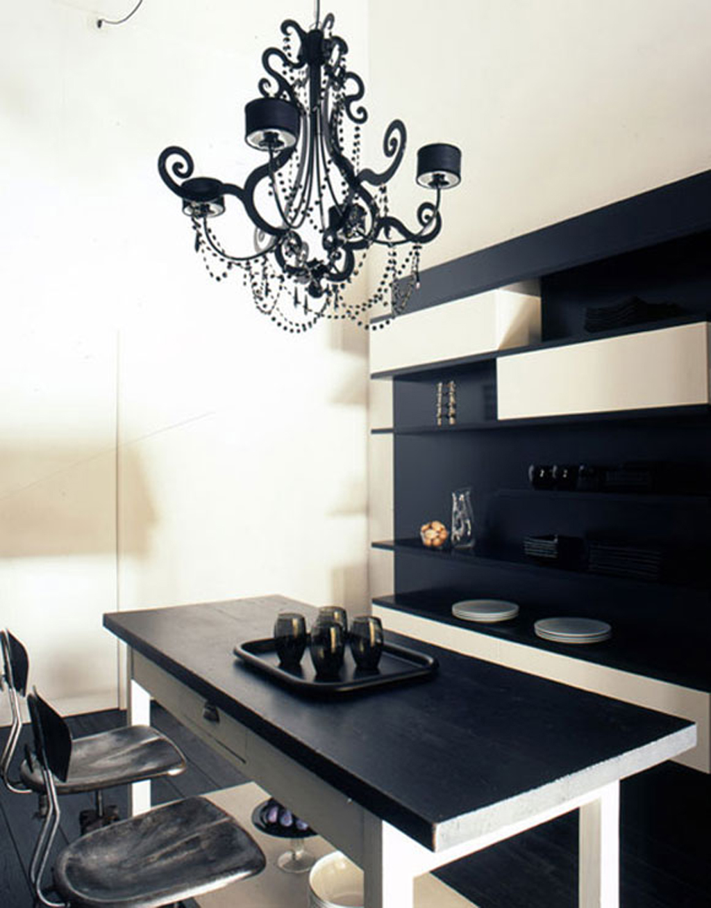 black-kitchens-design Interior Design Color Schemes: Black and White