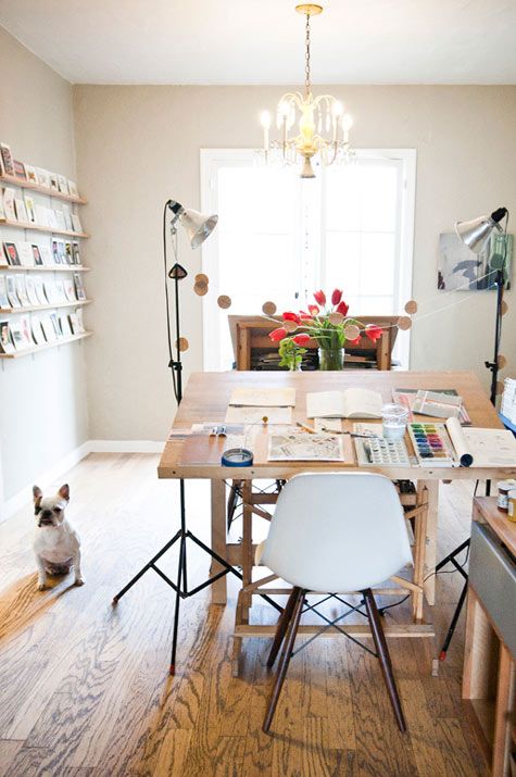 clean wooden creative desk-interior-design-ideas