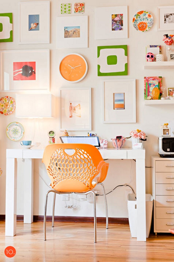 fun office orange organic chair-interior-design-ideas
