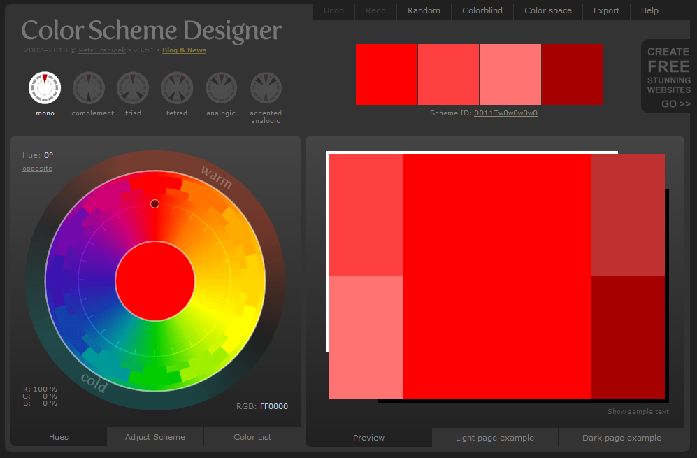 Top Color Scheme Creation Tools