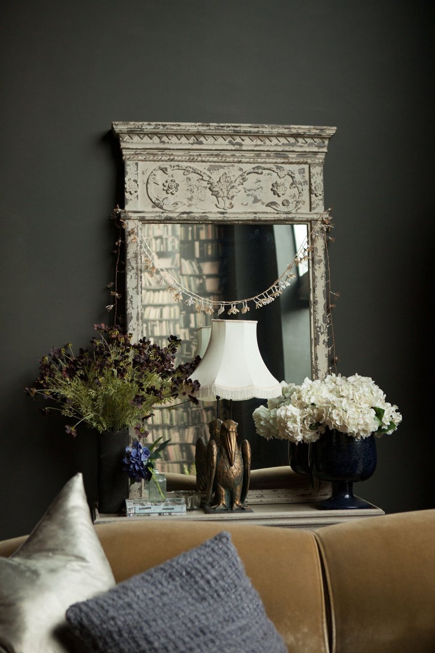 Abigail Ahern's home sideboard decoration