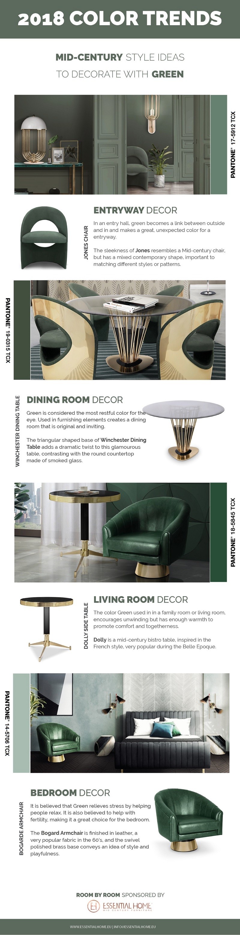 2018 Color Trends – Awesome Mid Century Home Decor Ideas With Green ➤ Discover the season's newest designs and inspirations. Visit Design Build Ideas at www.designbuildideas.eu #designbuildideas #homedecorideas #InteriorDesignProjects @designbuildidea